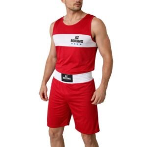 tenue de boxe anglaise pour la compétition couleur rouge
