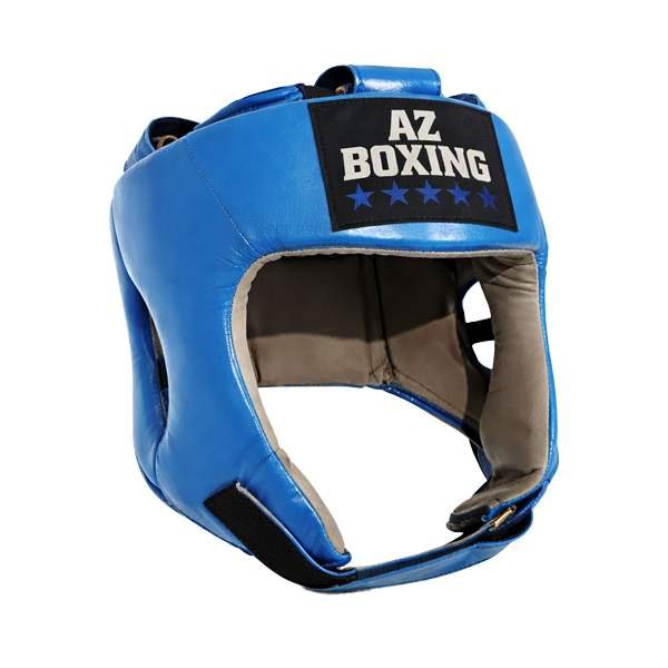 casque bleu en cuir pour la boxe amateur