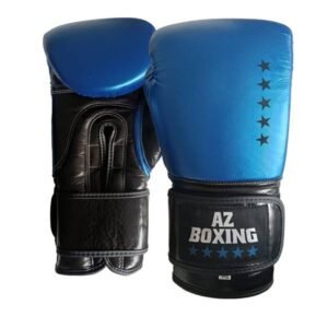 gants de boxe en cuir métallic